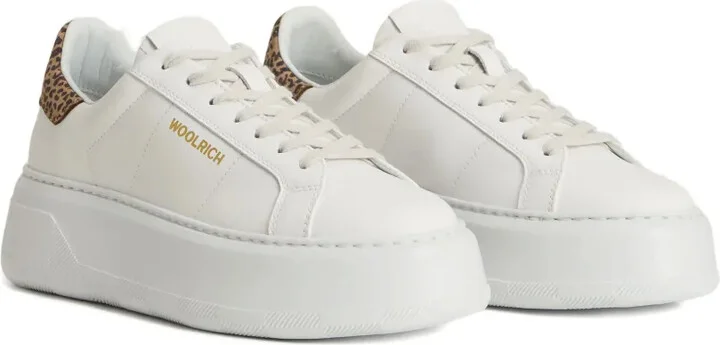 Platform Leopard-Print Detail Sneakers - Image 2