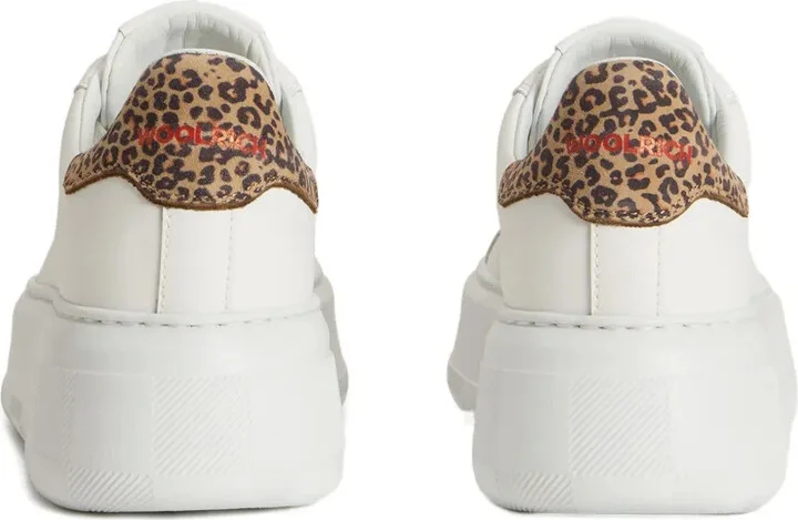 Platform Leopard-Print Detail Sneakers - Image 3