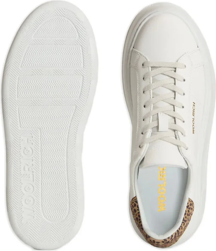 Platform Leopard-Print Detail Sneakers - Image 4