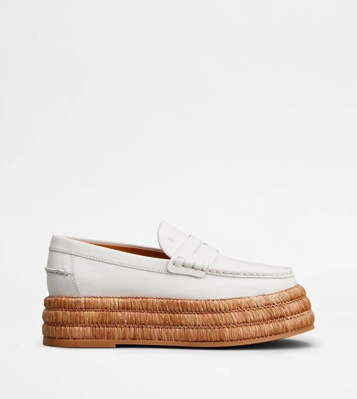 Platform Loafers in Leather