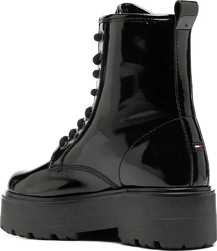 Platform Logo Print Boots - Image 3