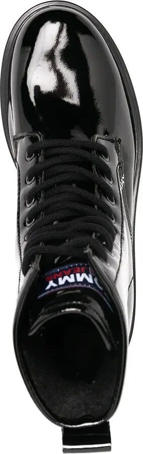 Platform Logo Print Boots - Image 4