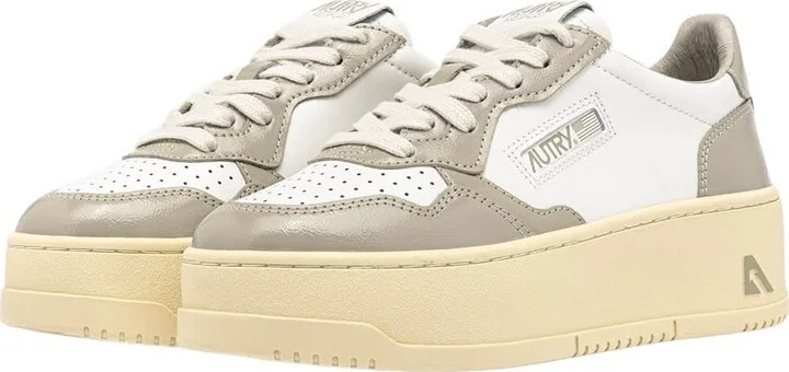 Platform Low Lea Pat Wht Pltaupe - Image 2