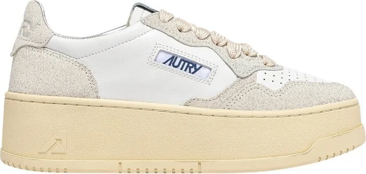 Platform Low Lea Stars Wht Wht