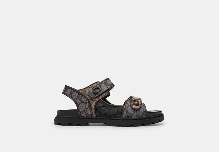 Platform Sandal In Signature Jacquard - Image 3