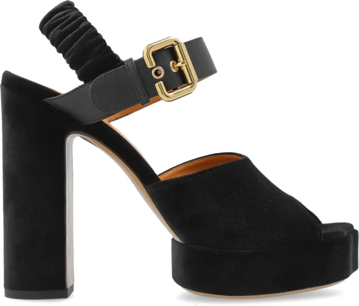 Platform Sandals `Aria`, , - Black