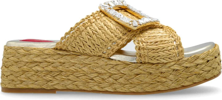 Platform Sandals, , - Beige