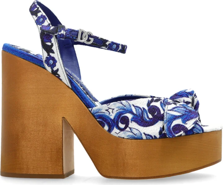 Platform Sandals, , - Blue