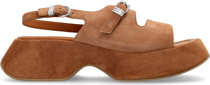 Platform Sandals, , - Brown