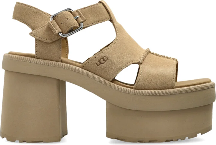 Platform Sandals W NEW HEIGHTS PLATFORM T-STRAP, , - Beige