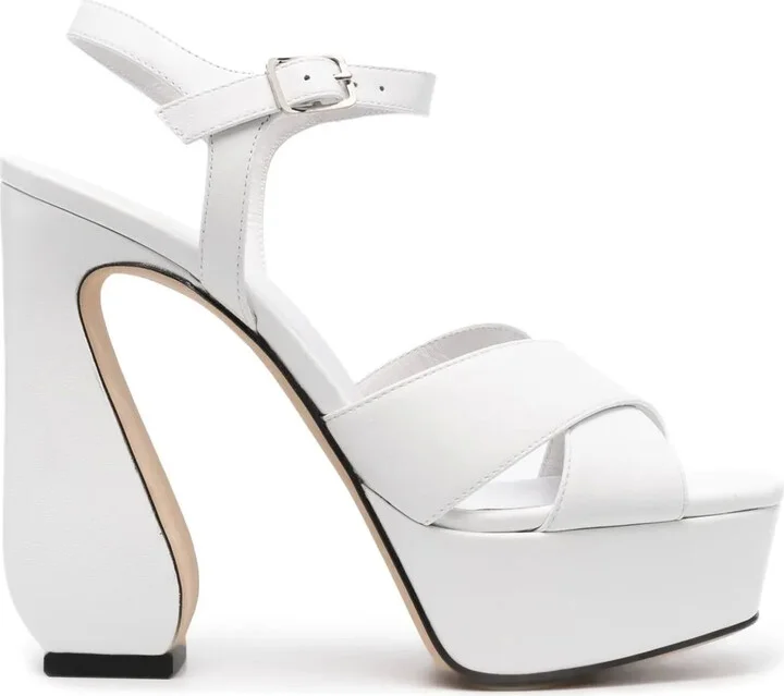 Platform Sculpted-Heel Sandals