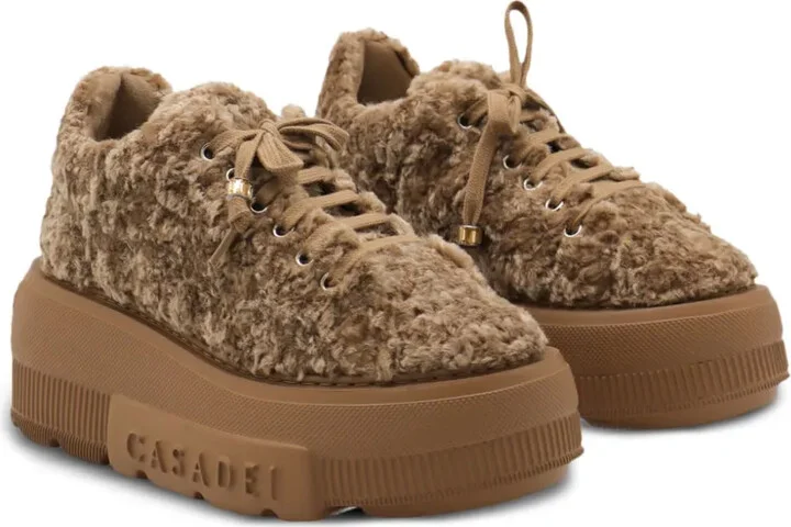 Platform Shearling Trainers - Image 4