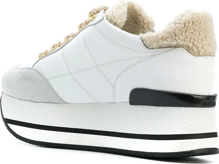 Platform Shearling Trainers - Image 3