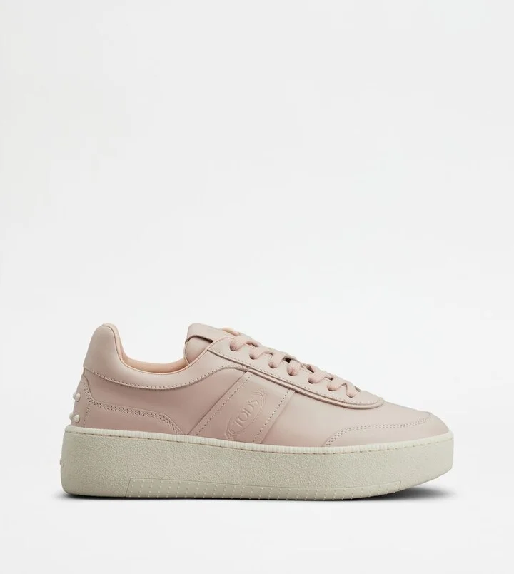 Platform Sneakers in Leather
