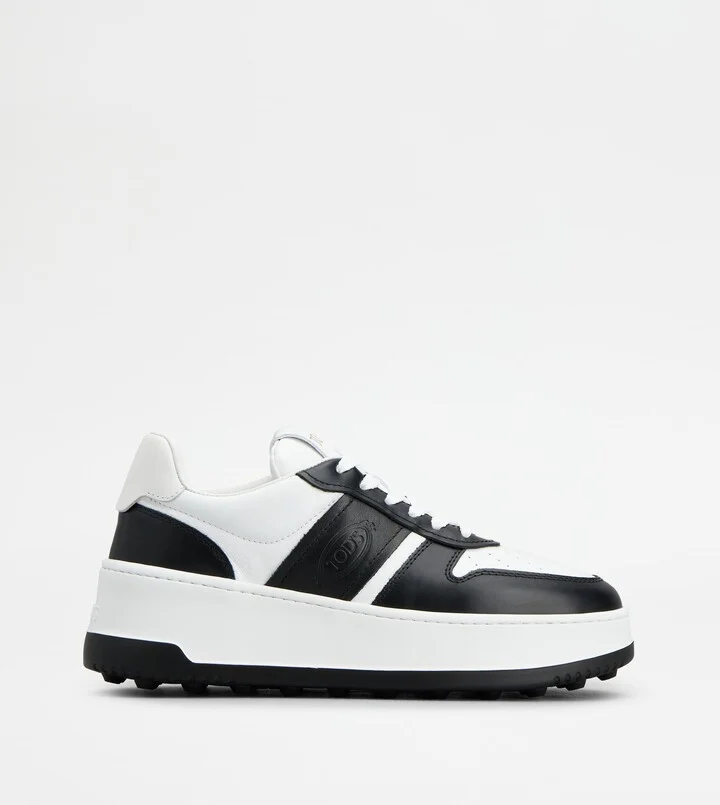 Platform Sneakers in Leather