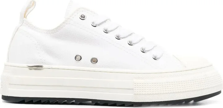 Platform-Sole Low-Top Sneakers