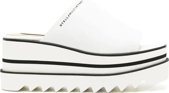 Platform-Sole Slip-On Sandals