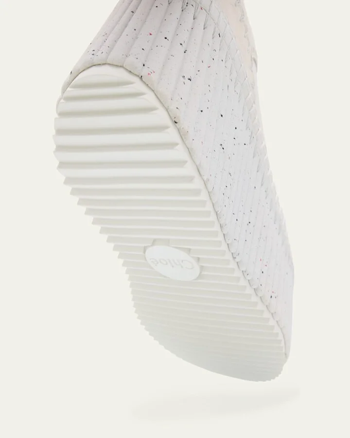 Platform Speckled Mix Leather Sneakers - Image 7