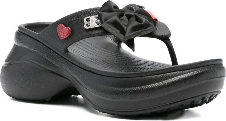 Platform Thong Croc Slides - Image 2