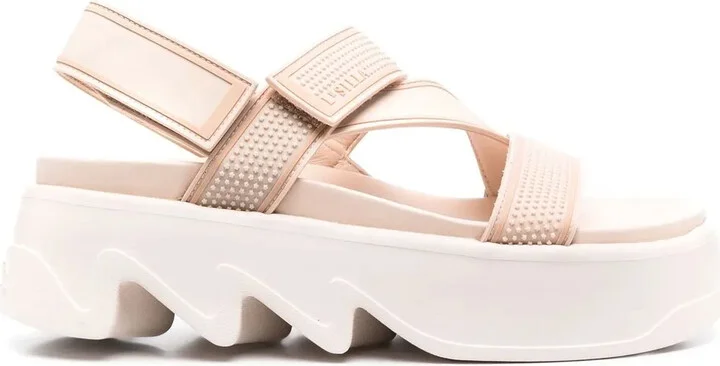 Platform Touch-Strap Sandals