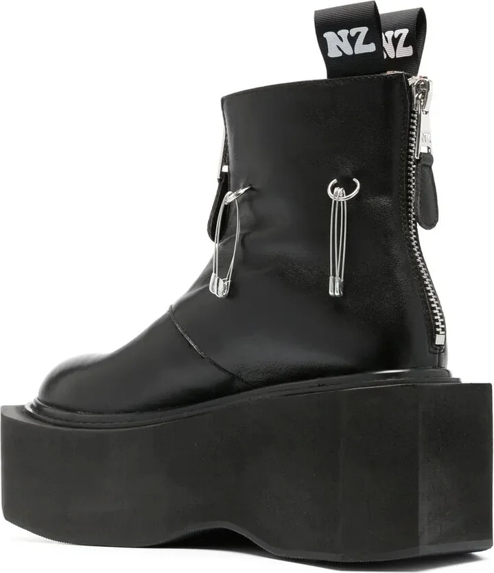 Platform Zipped 95mm Boots - Image 3