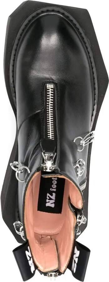 Platform Zipped 95mm Boots - Image 4