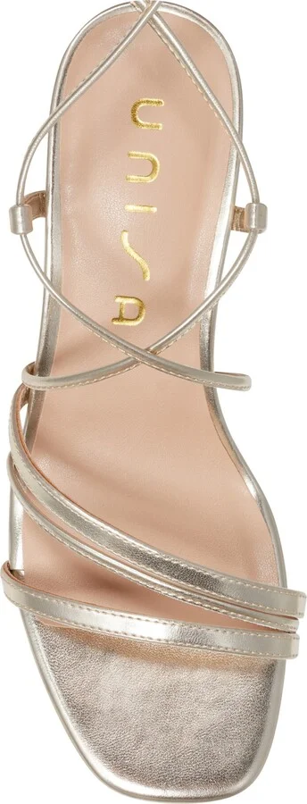 Platino Faux Leather Block Heel Sandal - Image 10