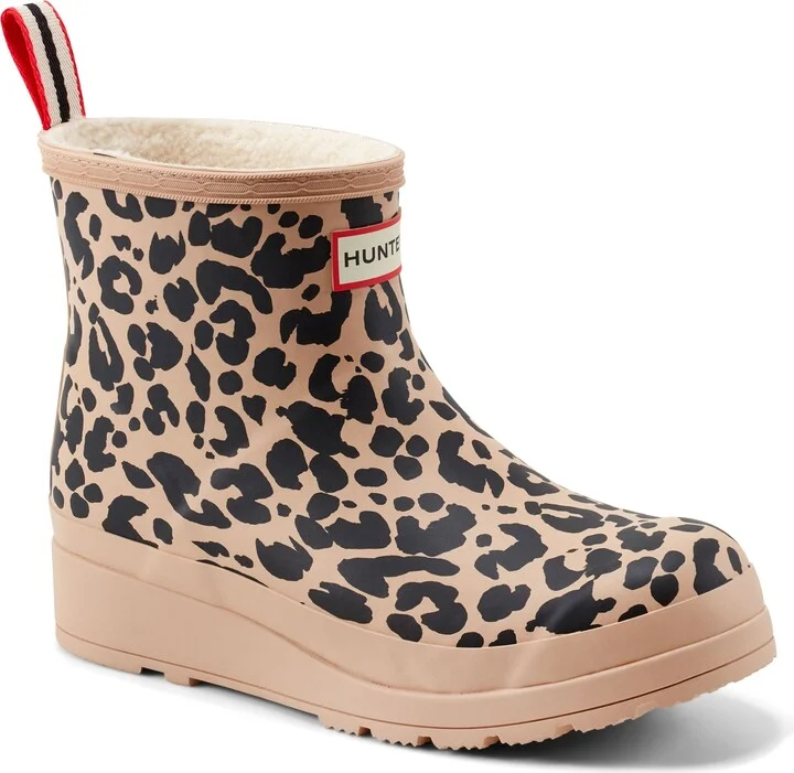 Play Short Faux Shearling Lined Waterproof Rain Boot