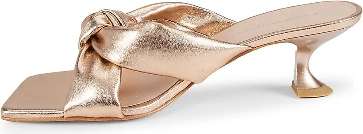 Playa 55MM Knot Metallic Leather Sandals - Image 4