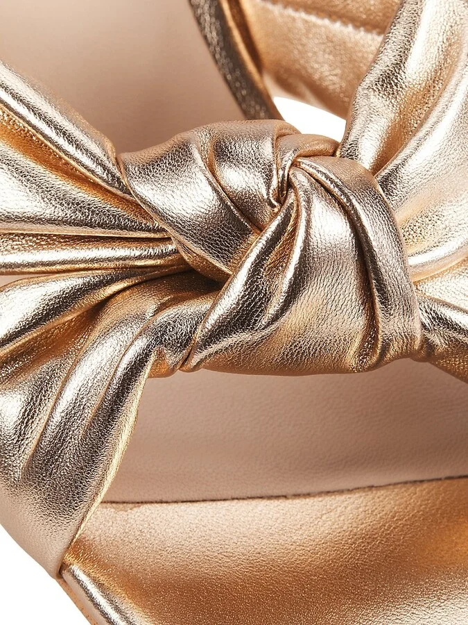 Playa 55MM Knot Metallic Leather Sandals - Image 6
