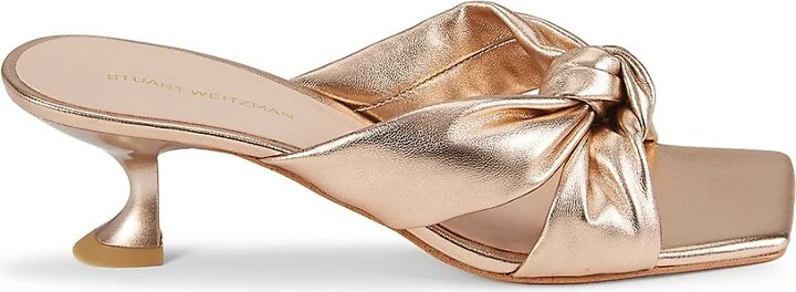 Playa 55MM Knot Metallic Leather Sandals