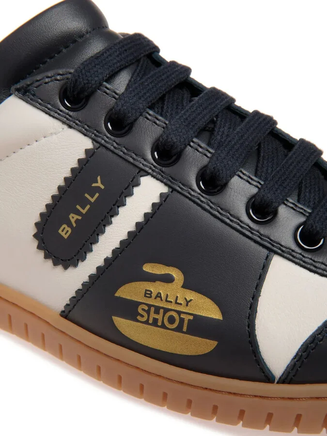 Player curling-motif leather sneakers - Image 5