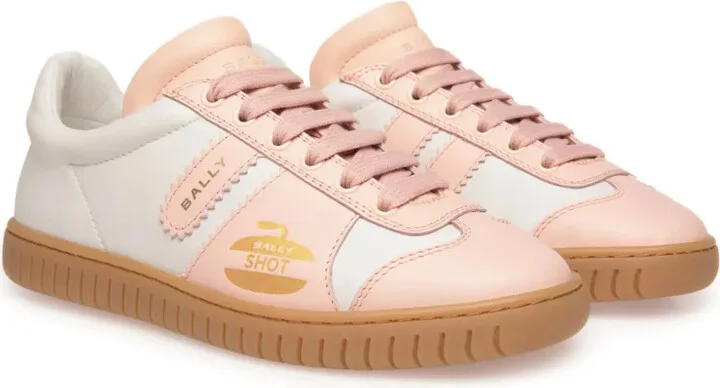 Player curling-motif leather trainers - Image 2