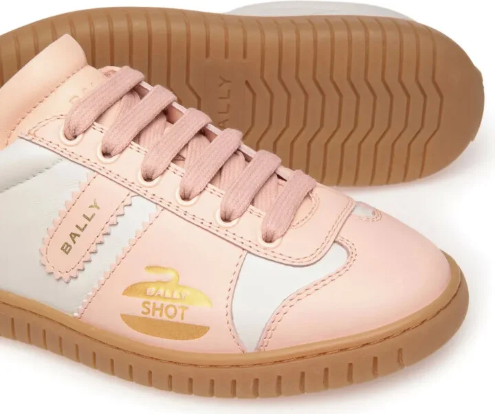 Player curling-motif leather trainers - Image 4