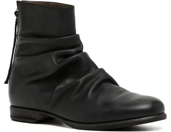 Pleat-Detail Leather Boots - Image 2