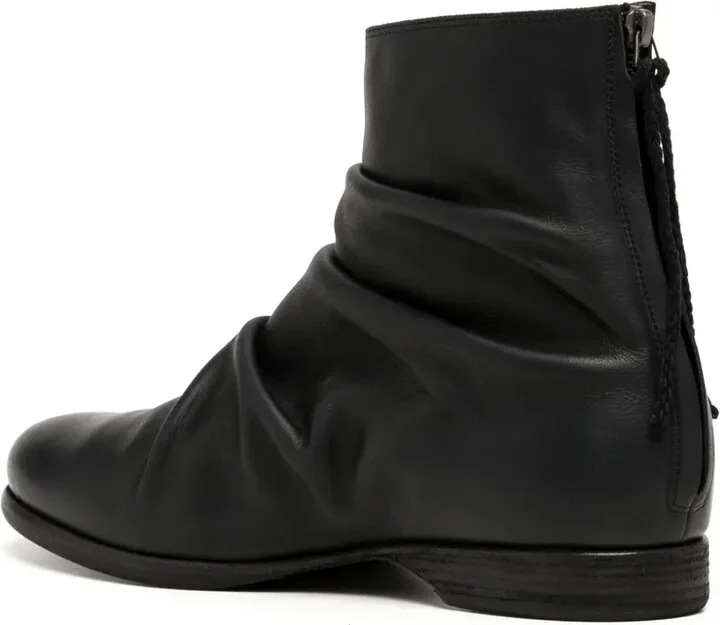 Pleat-Detail Leather Boots - Image 3