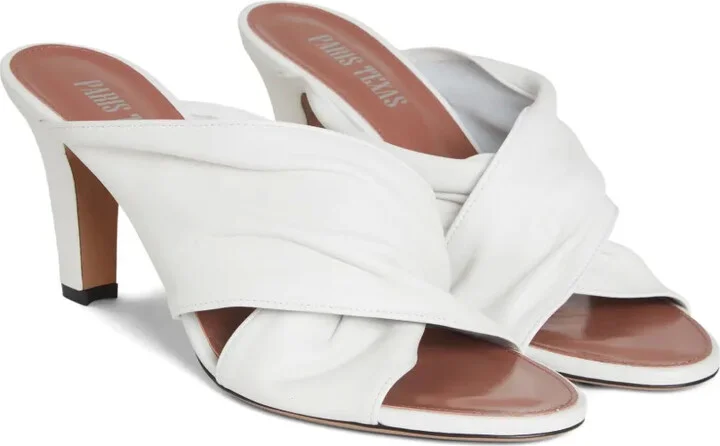 Pleated Cross-Strap Sandals - Image 2