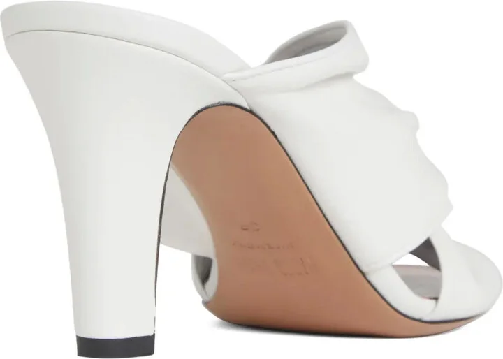 Pleated Cross-Strap Sandals - Image 4
