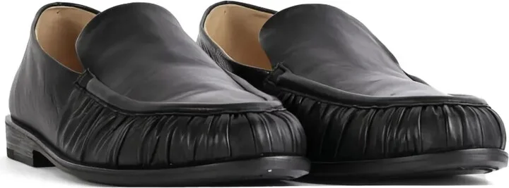 Pleated-Details Leather Loafers - Image 2