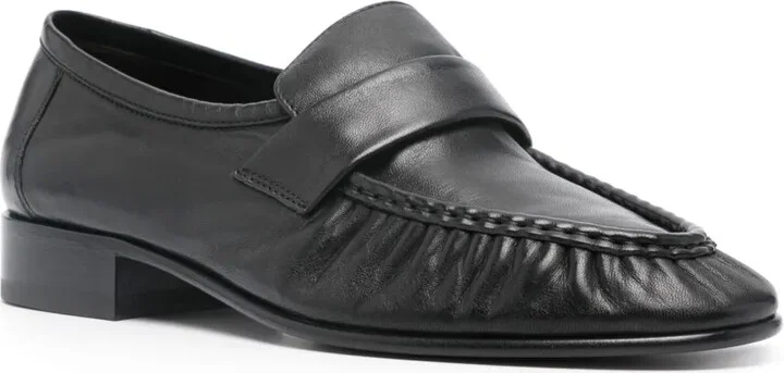 Pleated Leather Loafers - Image 2