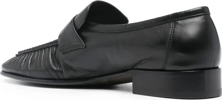 Pleated Leather Loafers - Image 3
