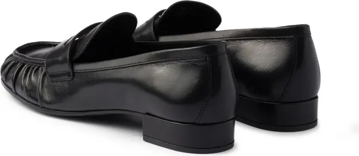 Pleated Leather Loafers - Image 3