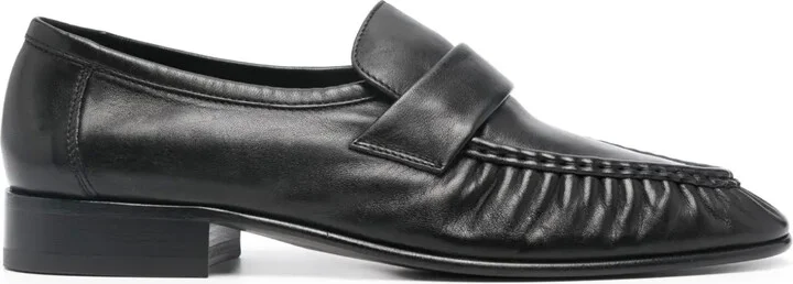 Pleated Leather Loafers