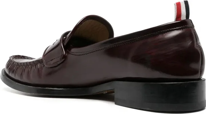 Pleated Leather Penny Loafers - Image 3