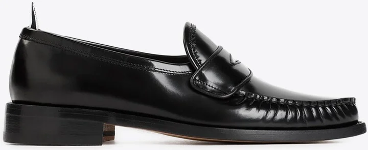 Pleated Loafers in Calf Leather