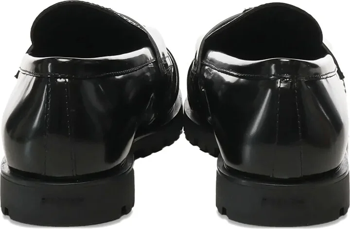 Pleated Logo-Plaque Loafers - Image 3