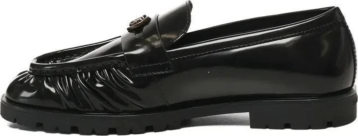Pleated Logo-Plaque Loafers - Image 4