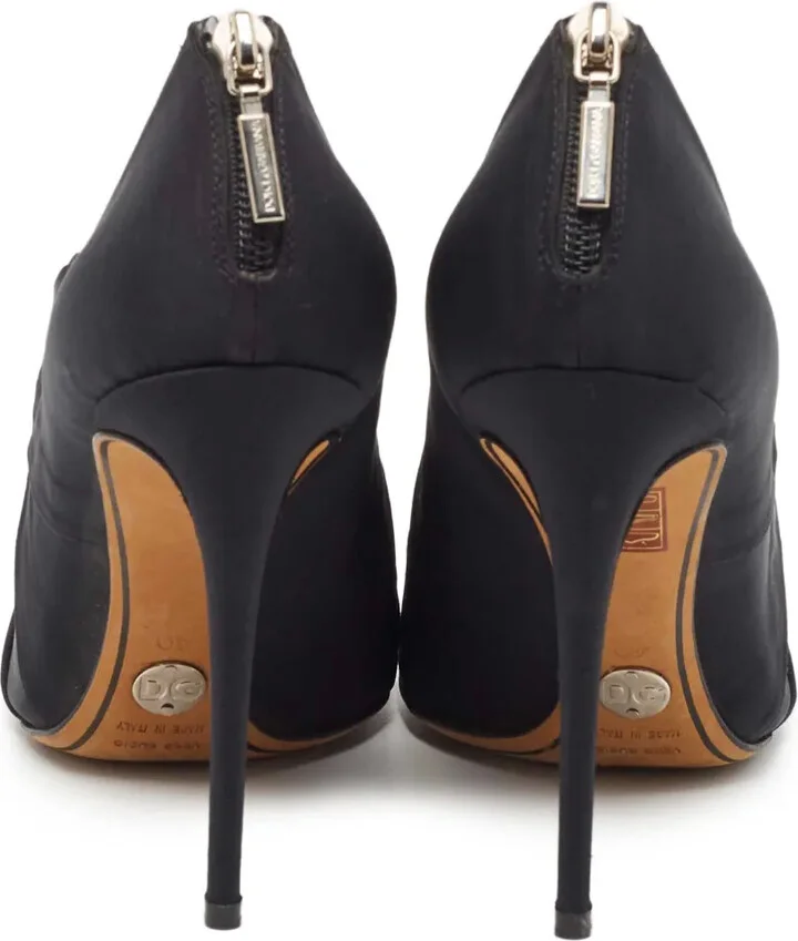 Pleated Peep-Toe Ankle Boots - Image 3