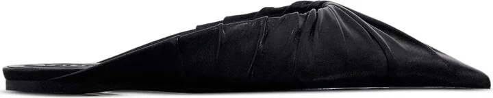 Pleated Point-Toe Flats