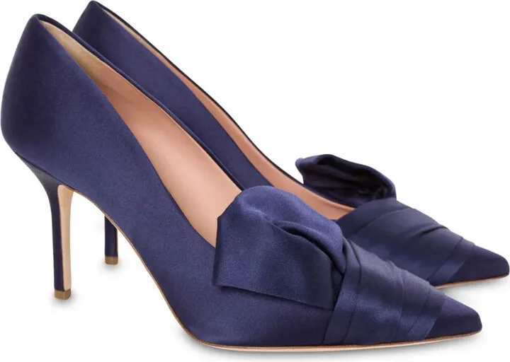 Pleated Satin Pumps - Image 2
